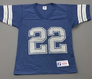Dallas Cowboys Emmitt Smith Vintage Logo 7 Jersey Boys Medium Blue - Picture 1 of 13