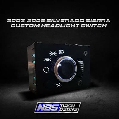 2003-2006 Silverado Sierra Custom Headlight Switch (All White Led & Chrome Knob) - Image 1 of 2