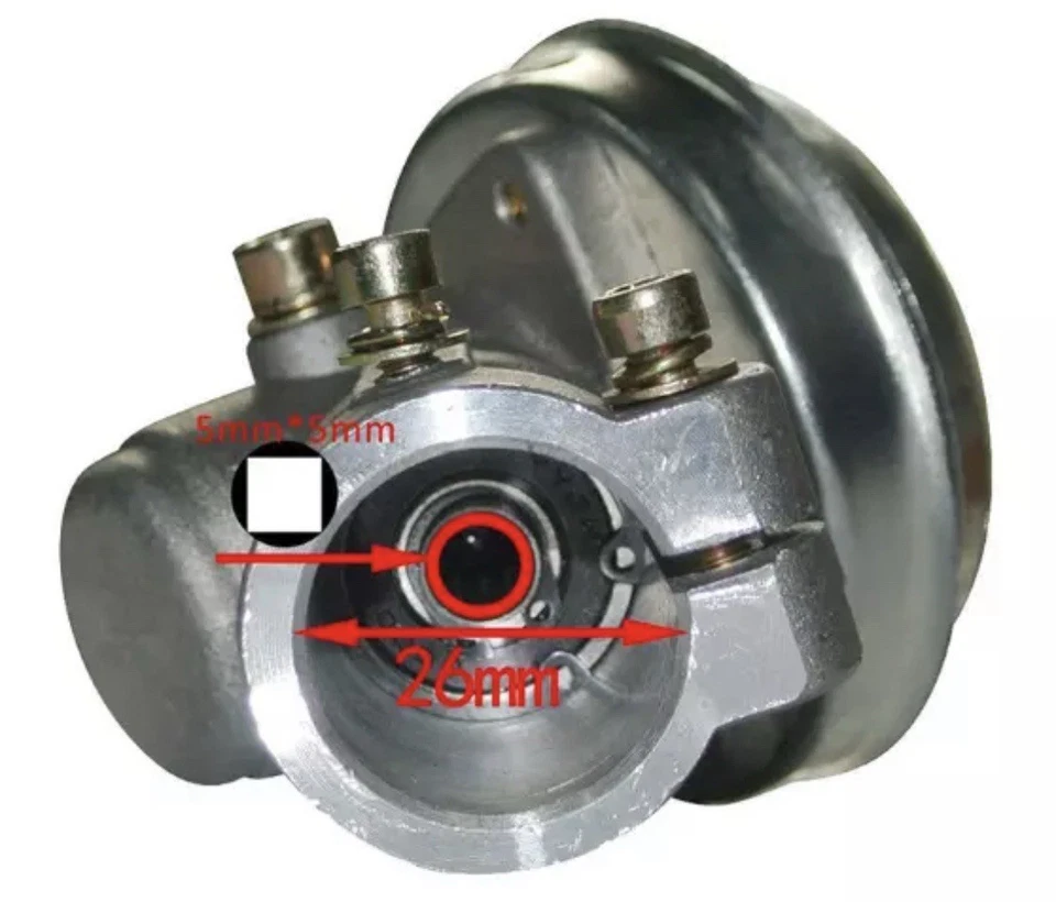 Coppia Conica per Decespugliatore 26mm con attacco quadro 5x5mm - Immagine 1 di 2