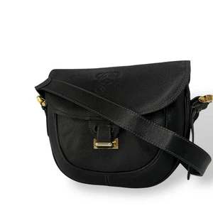 LOEWE Vintage Anagramm Schultertasche schwarz Leder Kamera Crossbody - Bild 1 von 12