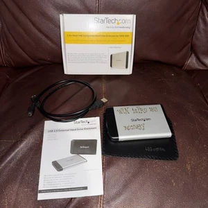 StarTech 2.5" Silver USB 2.0 External Hard Drive Enclosure For SATA HDD - Photo 1/6