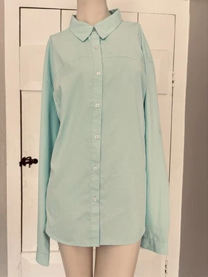 White Sierra Women’s Long Sleeve Vented Fishing Shirt Outdoor Teal Blue 3XL - Image 1 of 4