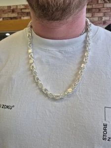 Sterling Silver/925 " LEGO" necklace /chain 26 Inch 124.21 Grams - Picture 1 of 6