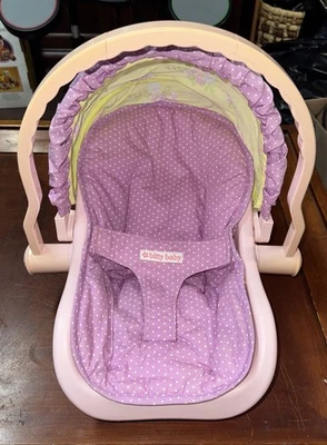 American Girl Bitty Baby Travel Seat 15 inch Doll Car Seat Carrier Pink Purple - Image 1 of 4