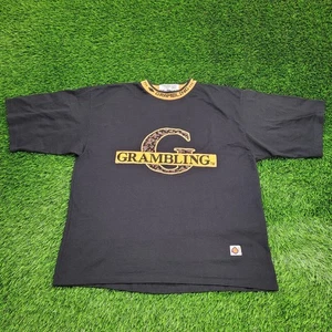 Vintage 90s Grambling State University Shirt XL 24x29 Black - Picture 1 of 14