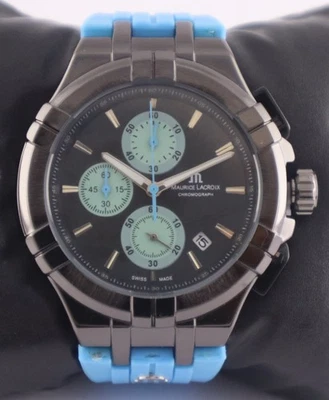 Luxury Maurice Lacroix Men Chronograph Black Dial Date Wristwatch "Stay Stylish" - Image 1 of 4