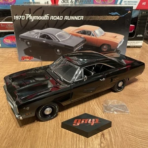 GMP 1/18 1970 Plymouth Road Runner Black RARE G1803109 - Picture 1 of 24