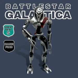 Battlestar Galactica Red Stripe Cylon Centurion 8 inch Tall Actionfigur. RAR! - Bild 1 von 6