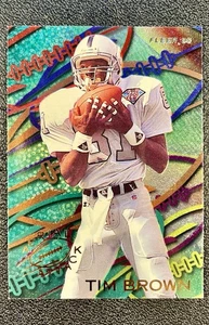 Fleer Aerial Attack 1995 Tim Brown #1 Oakland Raiders NFL HOF - Imagen 1 de 4