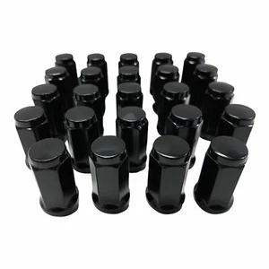 24 x Extreme 12x1.5 Long Black Acorn Wheel Nut Mag Steel fits Holden Honda Mitsu - Picture 1 of 2