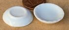 2 White Shallow Ceramic Bowls 2.3cm Tumdee 1:12 Scale Dolls House Accessory W76