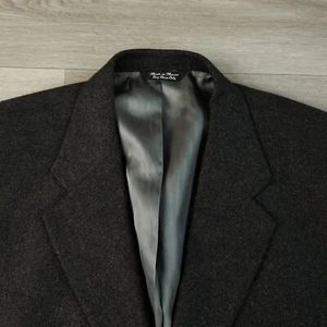 Joseph & Lyman Cashmere Blazer Men's 44R Classic Fit Gray Three Button Ventless - Picture 1 of 16