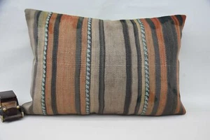 Throw Pillow Covers, 20"x28" Orange Kilim Pillow, Home Decor Pillow - Picture 1 of 6
