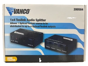 Vanco 1x4 Toslink Audio Splitter  PN  280584 - Picture 1 of 2