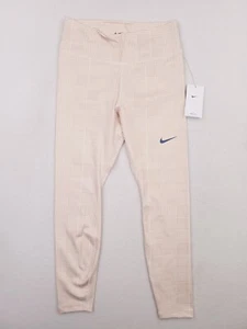 Nike Leggings Womens Medium Cream Glenn Check Plaid Compression Yoga Pants NWT - Picture 1 of 16