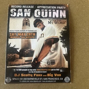 VTG 2004 San Quinn Concert San Francisco FLYER HIP HOP RAP HANDBILL Bay Area - Picture 1 of 9