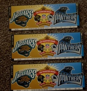 July 1995, Football Hall of Fame Game, "JAGUARS v PANTHERS," 1 Used Ticket Stub - Picture 1 of 5