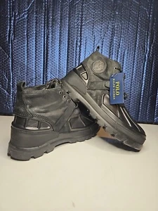 Polo Ralph Lauren Oslo Low Leather Men's Duck Boots Black Size 12 - Picture 1 of 8