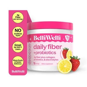Belli Welli Daily Fiber Supplement Powder with Collagen Probiotics & Electrol... - Picture 1 of 5