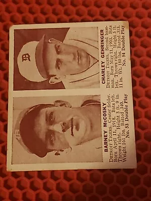 1941 double play vg condition.  charlie gehringer. - Image 1 of 4