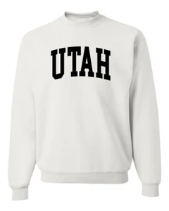 Sudadera Cuello Redondo Estilo Universitario Negra Moda Estado de Utah - Imagen 1 de 3