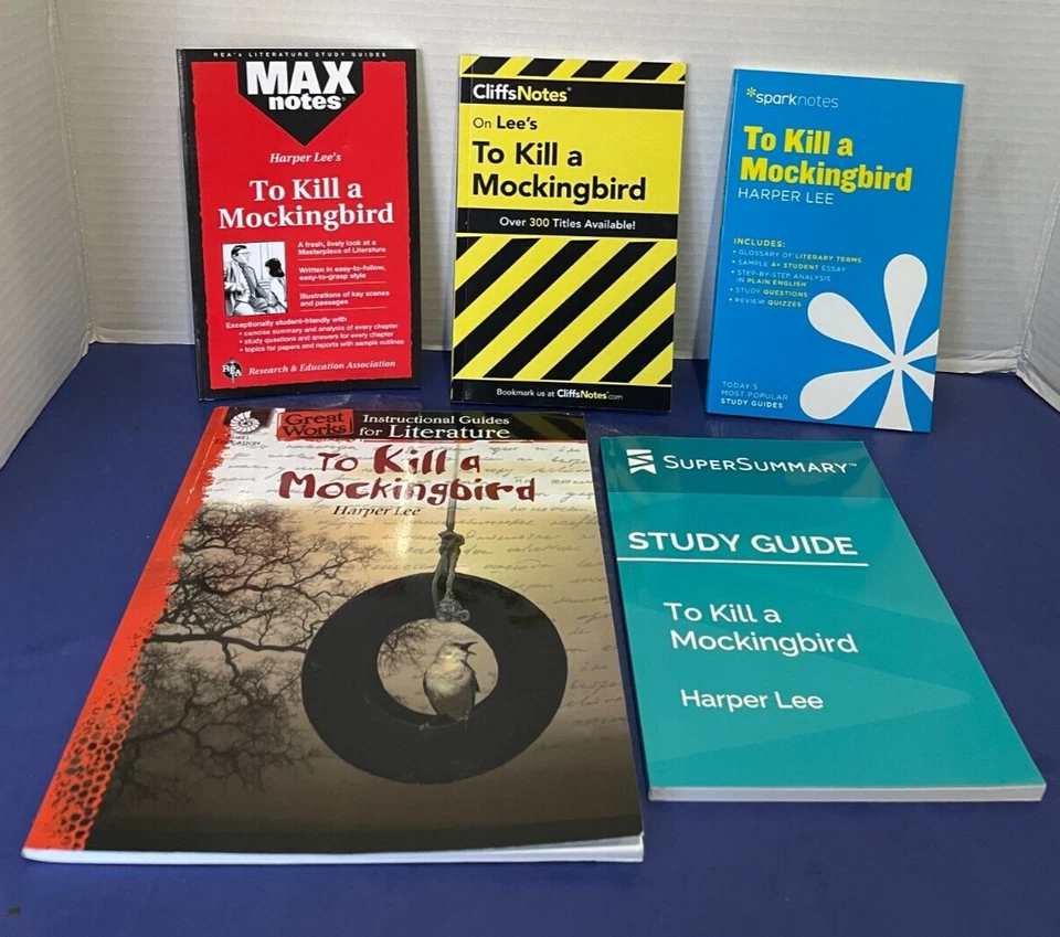 5 Study Guides To Kill A Mockingbird Cliff, Max, Spark Notes , Great Works + 1 - Image 1 of 4