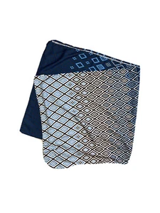 Blue Diamond Print Modern Shower Curtain Fabric White Pattern Long Bathroom - Picture 1 of 5
