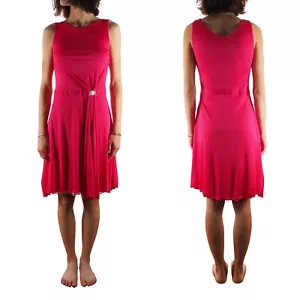 Gianni Versace Collection Women's Pink Viscose Pleated Jewel Dress size 44 - Picture 1 of 9