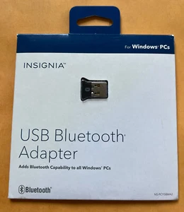 Insignia- Bluetooth 4.0 USB Adapter NS-PCY5BMA2 Connects Bluetooth To PC New - Picture 1 of 2