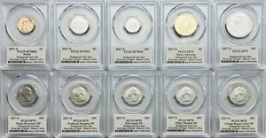 2017 S ENHANCED UNC SET DENVER ANA PCGS SP70 10 TOTAL COINS THOMAS CLEVELAND FDI - Picture 1 of 21