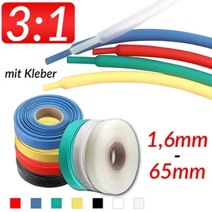 Schrumpfschlauch 3:1 in 7 Farben 1,6mm bis 65mm Schrumpfschläuche Meterware - Picture 1 of 18