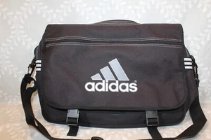 Adidas  LOGO Canvas Messenger Laptop Briefcase Shoulder Bag Black - Picture 1 of 9