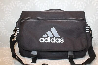 Adidas  LOGO Canvas Messenger Laptop Briefcase Shoulder Bag Black - Image 1 of 4