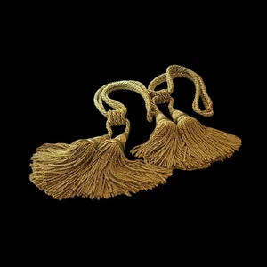 Paar Vintage Houles "LES MARQUISES" Kollektion Doppelquaste Raffbänder - Bild 1 von 7