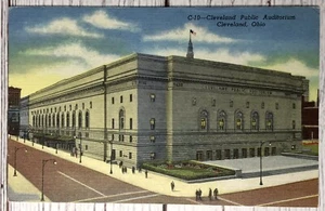 Cleveland Public Auditorium Cleveland Ohio OH Postcard - Picture 1 of 2