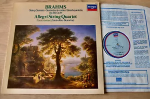 ARGO ZK 94 BRAHMS STREICHQUINTETTE LP IRLAND/ALLEGRI (1982) NM ENGLAND - Bild 1 von 2