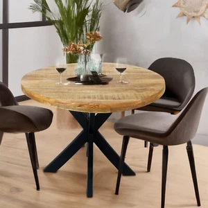 Esstisch rund ø120cm Esszimmer Tisch Liverpool Mangoholz massiv - Bild 1 von 8