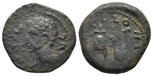 Spain, Colonia Patricia, Augustus Æ 23 mm / Apex and simpulum | eBay