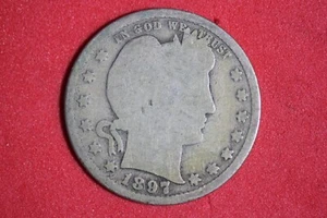 ESTATE FIND 1897 S- Barber Quarter #K52976 - Picture 1 of 2
