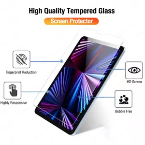 Tempered Glass Protective Film For iPad Pro 11 10.2 10.5 Air 11 Screen Protector - Picture 1 of 24