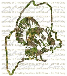 Camouflage Camo Maine Gobbler Turkey Jake Hunting Vinyl Decal Hunt Sticker - Picture 1 of 1