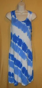 Calvin Klein women's regatta blue stretch swim coverup dress night gown 2 $79 - Picture 1 of 4