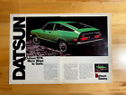 1973 Datsun Original Print 2 Page Ad for the 1974 Datsun B-210 1973