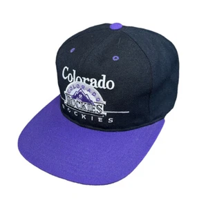 Colorado Rockies Snap Back Vintage Hat Cap Full Spell Out 90s Logo Vintage NWT - Picture 1 of 11
