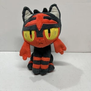 Pokemon Litten 8.5" Plush Toy Stuffed Animal Toys Tomy 2017 Seated - Picture 1 of 3