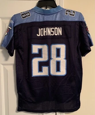 Camiseta Chris Johnson Tennessee Titans NFL Fútbol Juvenil Grande 14-16 Reebok #28 Foto 1 de 4