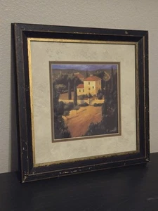 Vintage James Wiens Framed Art Print | Tuscan Italian Landscape | Countryside - Picture 1 of 13