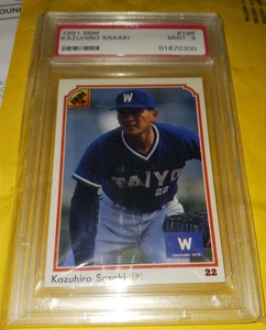 Tarjeta japonesa BBM Kazuhiro Sasaki 1991 PSA 9 #196 2000 ROY Seattle Mariners - Imagen 1 de 1
