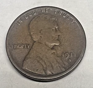 1911 D Lincoln Wheat Penny - Bild 1 von 2