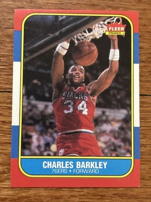 Fleer 1986-87 - Charles Barkley #7 novato radiocontrol Sixers Suns *LEER* Foto 1 de 4